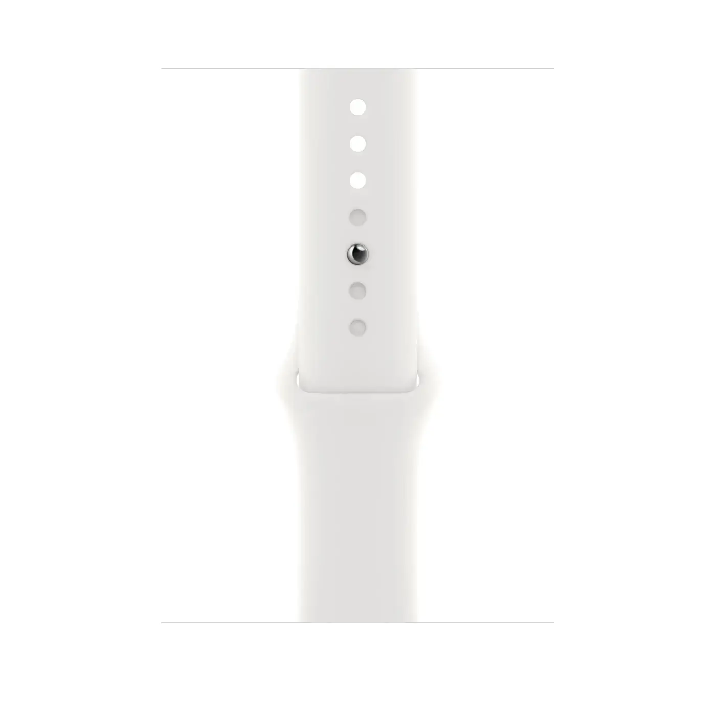 Apple Watch SE 2 GPS 44mm Silver Aluminum Case with White Sport Band - Regular (MNK23)