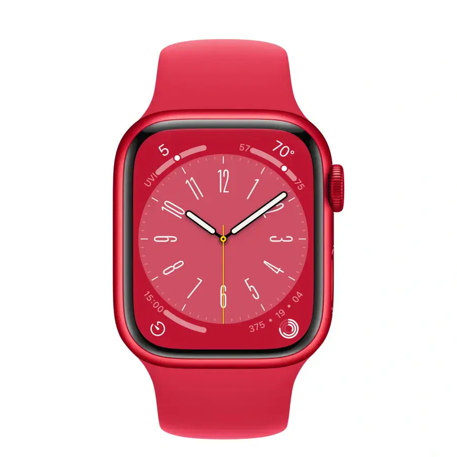 Apple Watch Series 8 GPS 41mm (PRODUCT)RED Aluminum Case with (PRODUCT)RED Sport Band - S/M (MNUG3)