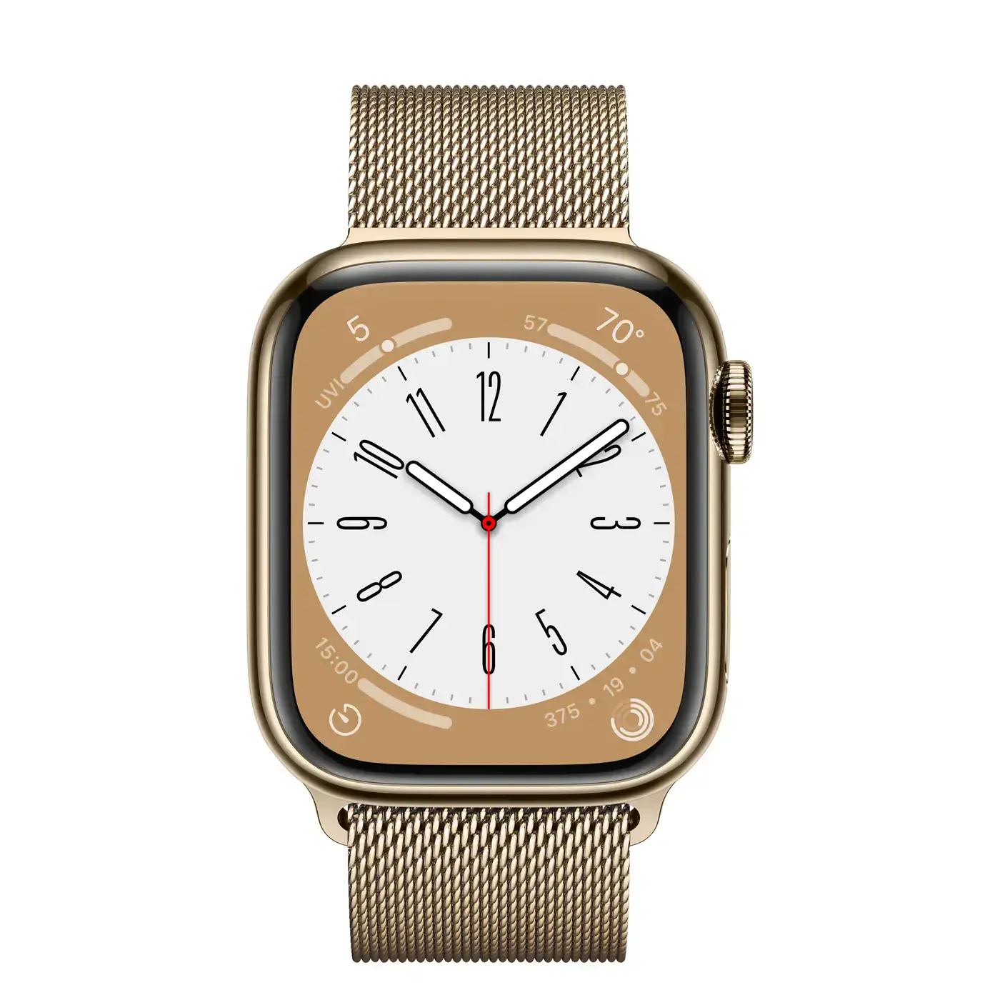 Apple Watch Series 8 GPS + Cellular 41mm Gold Stainless Steel Case with Milanese Loop Gold (MNJE3, MNJF3)