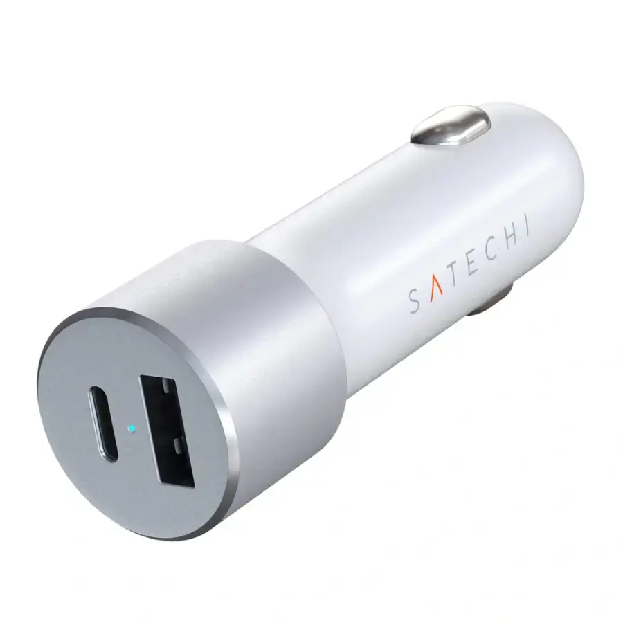 Автомобильное зарядное устройство Satechi 72W Type-C PD Car Charger Silver (ST-TCPDCCS)