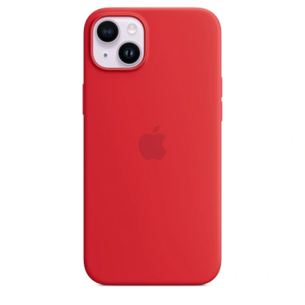 Чехол Apple iPhone 14 Plus Silicone Case with Animation & MagSafe (1:1 original) - (Product) Red