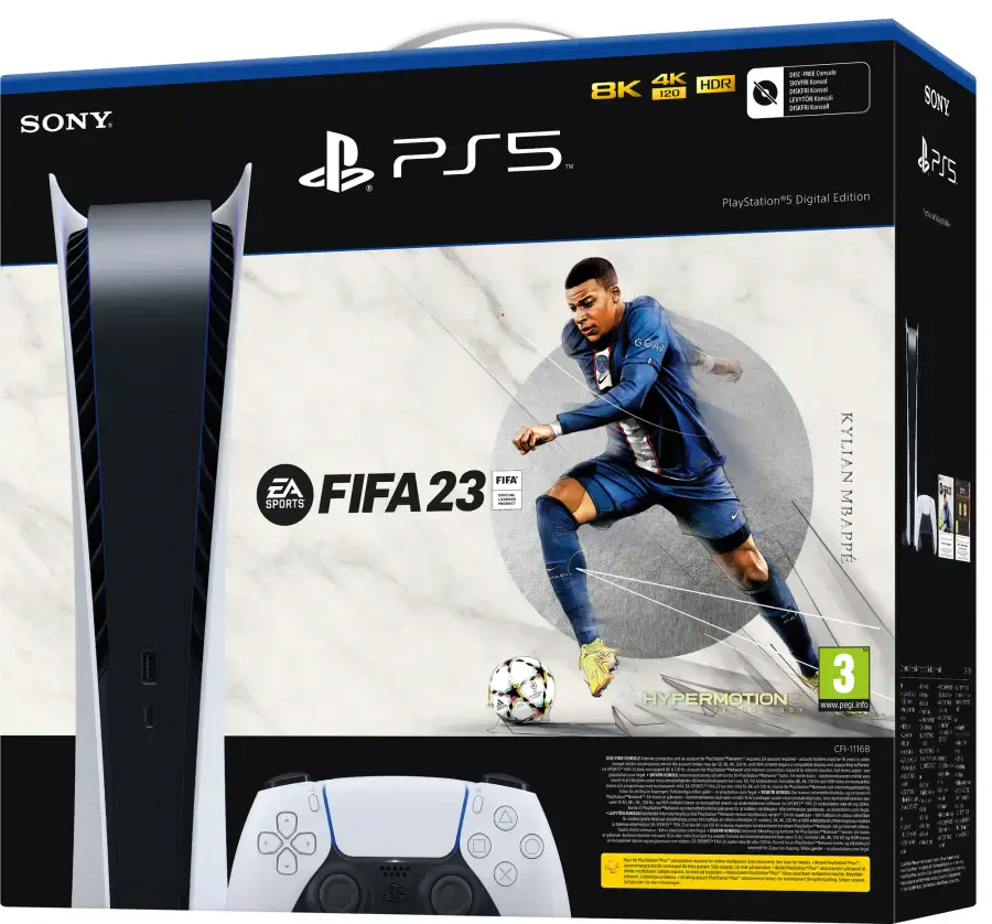 Ігрова консоль Sony PlayStation 5 825GB Digital Edition - EA SPORTS FIFA 23 Bundle