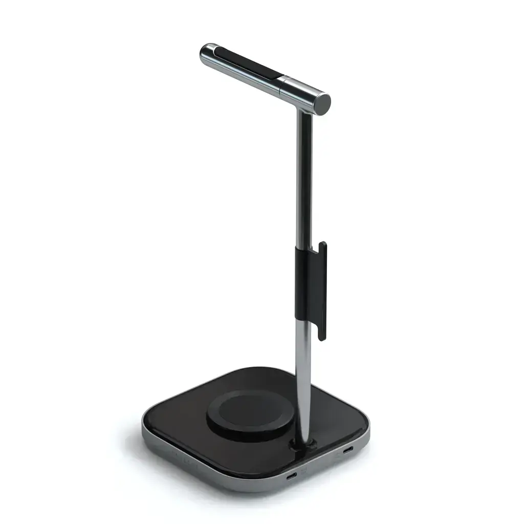 Підставка для навушників 2-в-1 з бездротовим зарядним пристроєм Satechi Headphone Stand With Wireless Charger (ST-UCHSMCM)