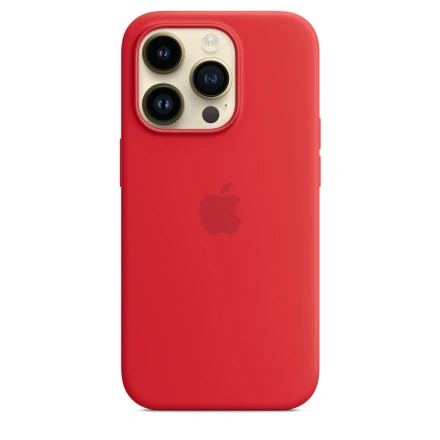Чехол Apple iPhone 14 Pro Silicone Case with Animation & MagSafe (1:1 original) - (Product) Red