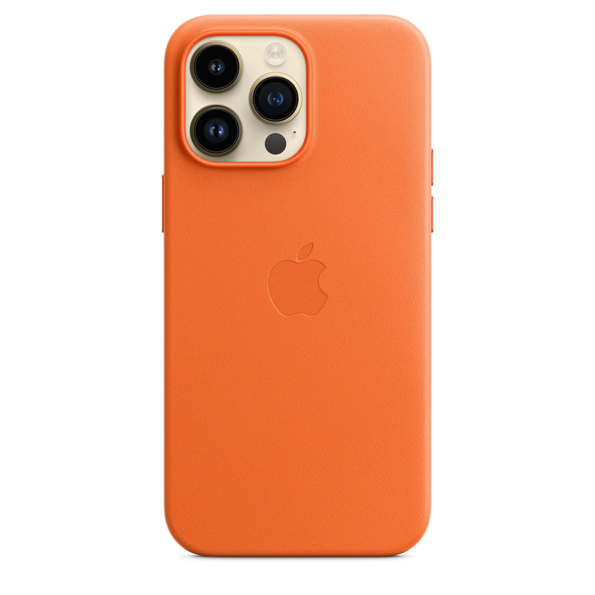 Чехол Apple iPhone 14 Pro Max Leather Case with MagSafe - Orange (MPPR3)
