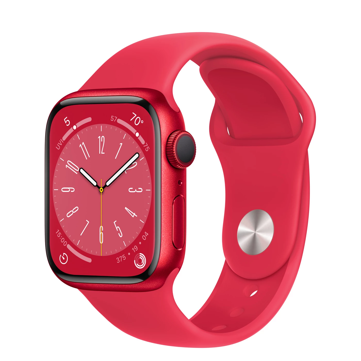 Apple Watch Series 8 GPS 41mm (PRODUCT)RED Aluminum Case with (PRODUCT)RED Sport Band - M/L (MNUH3)