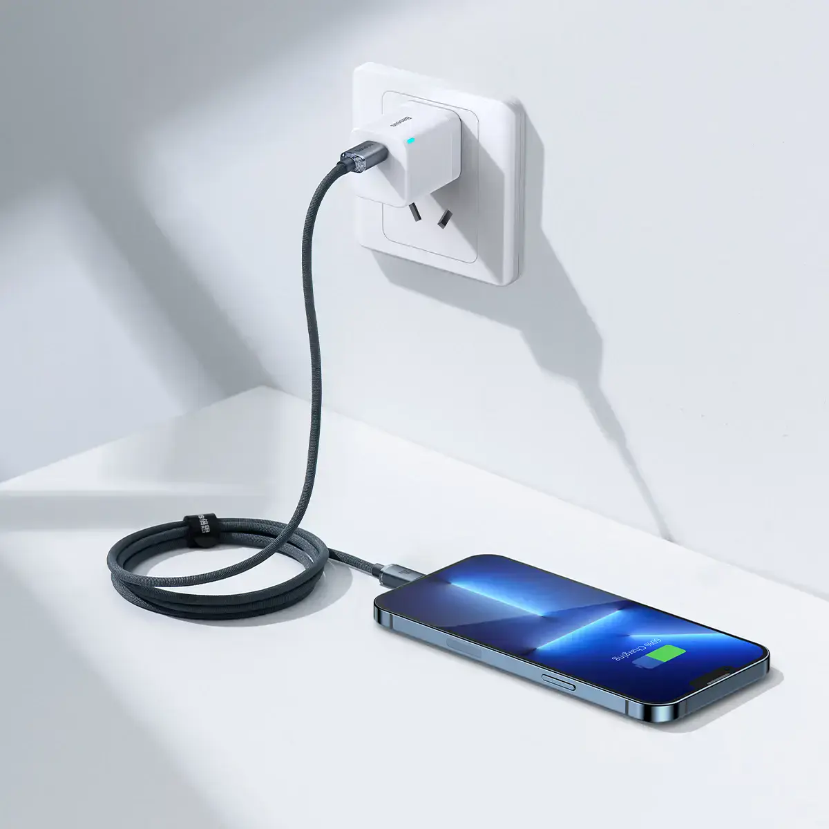 Зарядный кабель Baseus Crystal Shine Series Cable USB-C to Lightning 20W 1.2m Black (CAJY000201)