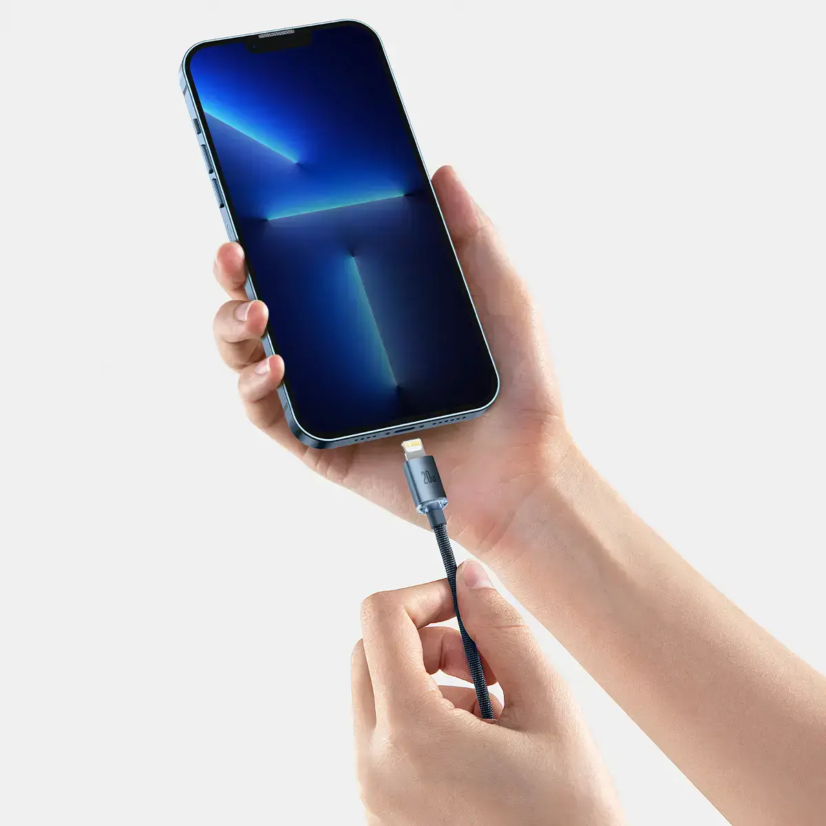 Зарядный кабель Baseus Crystal Shine Series Cable USB-C to Lightning 20W 1.2m Black (CAJY000201)