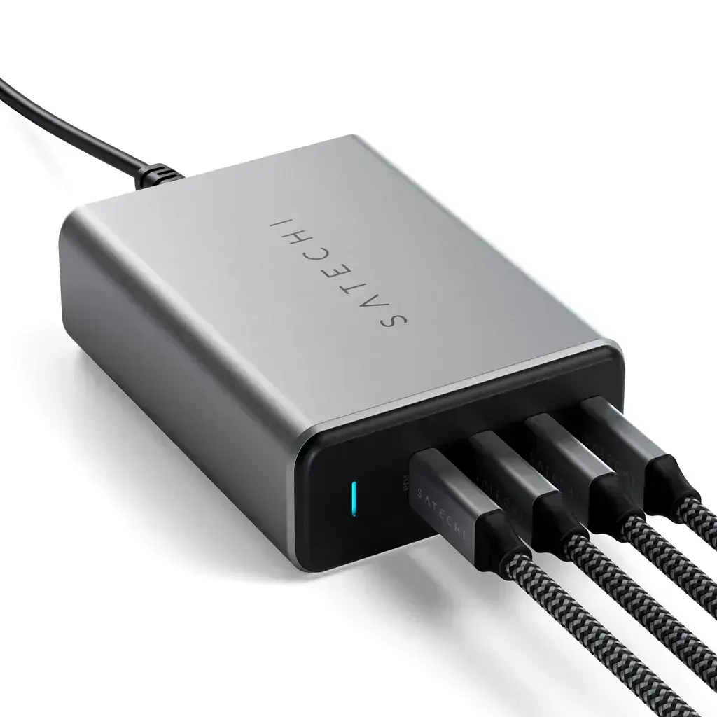 Зарядное устройство Satechi 165W USB-C 4-Port PD GaN Charger - Space Gray (ST-UC165GM-EU)
