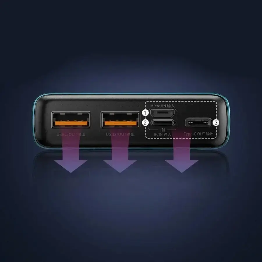 Зовнішній акумулятор Baseus Adaman Metal Digital Display 20000mAh 22.5W 2021 Editon Black (PPAD000101)