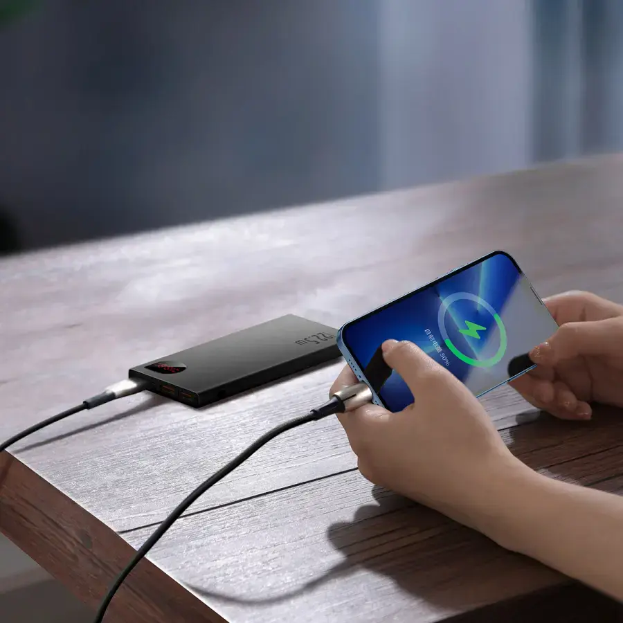 Зовнішній акумулятор Baseus Adaman Metal Digital Display PD3.0+QC3.0 22.5W 10000mAh Black (PPAD000001)