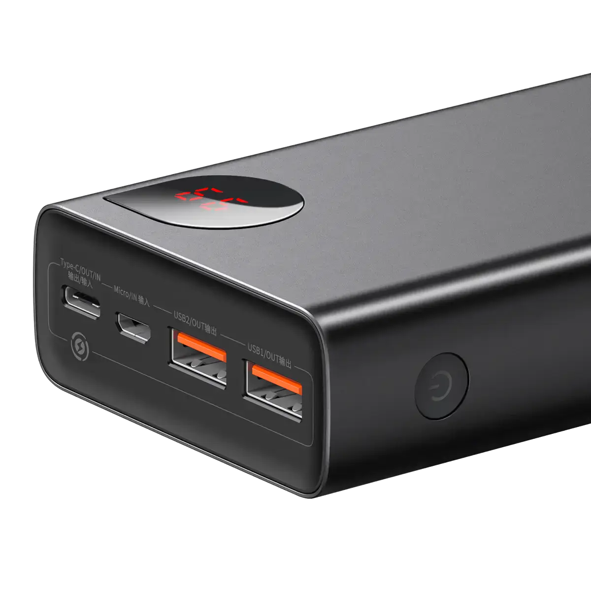 Внешний аккумулятор Baseus Adaman Metal Digital Display Quick Charge Power Bank 65W 20000mAh Black (PPIMDA-D01)