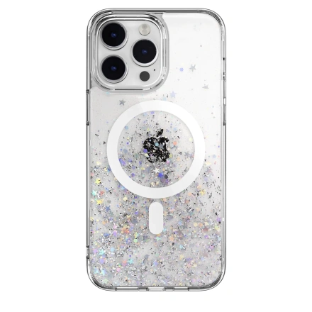 Чохол SwitchEasy Starfield M 3D Glitter Resin Case with MagSafe for iPhone 14 Pro Max - Transparent (SPH67P021TR22)