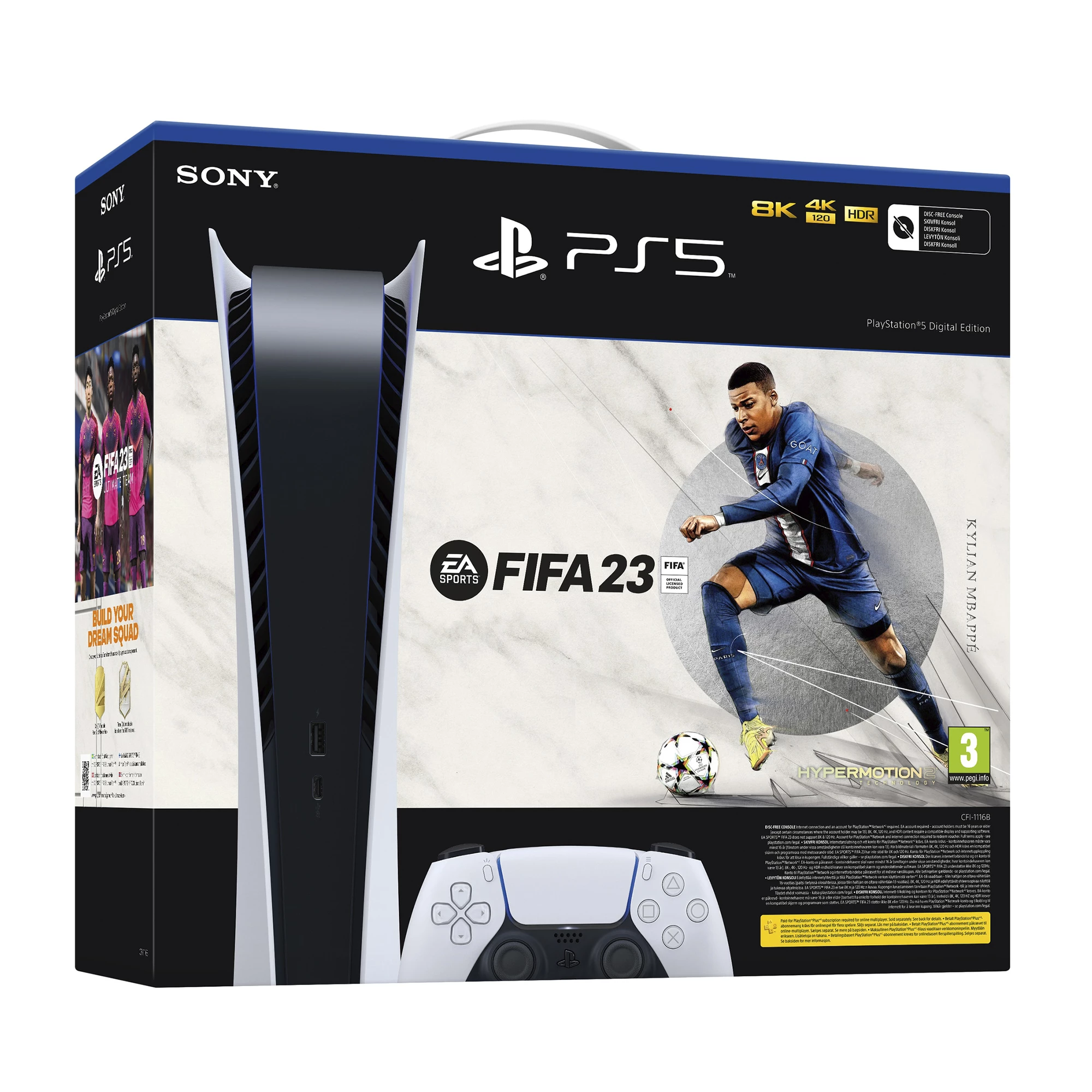 Ігрова консоль Sony PlayStation 5 825GB Digital Edition - EA SPORTS FIFA 23 Bundle