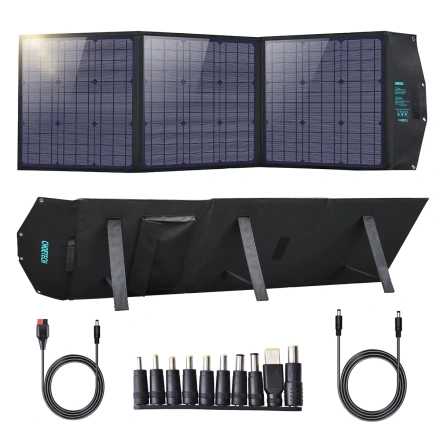 Зарядное устройство на солнечной батарее Choetech 120W Foldable Solar Charger Panel with Kickstands 18V DC+60W PD Type C (SC008)
