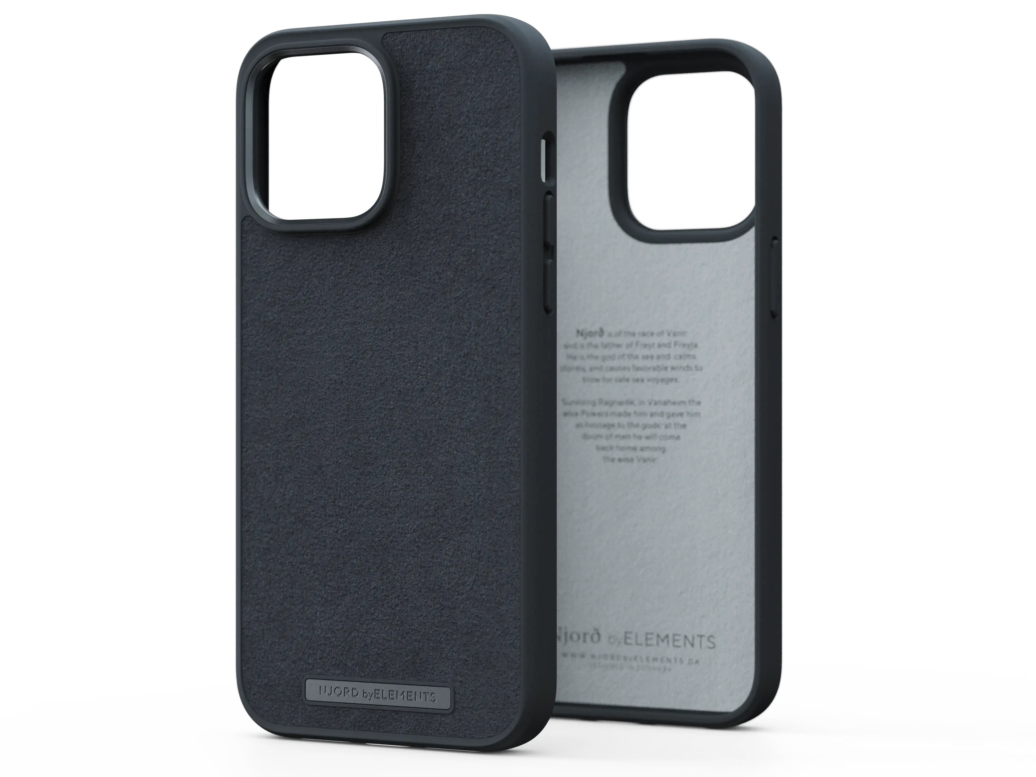 Чехол Njord Suede Comfort+ Case for iPhone 14 Pro Max - Black (NA44CM00)