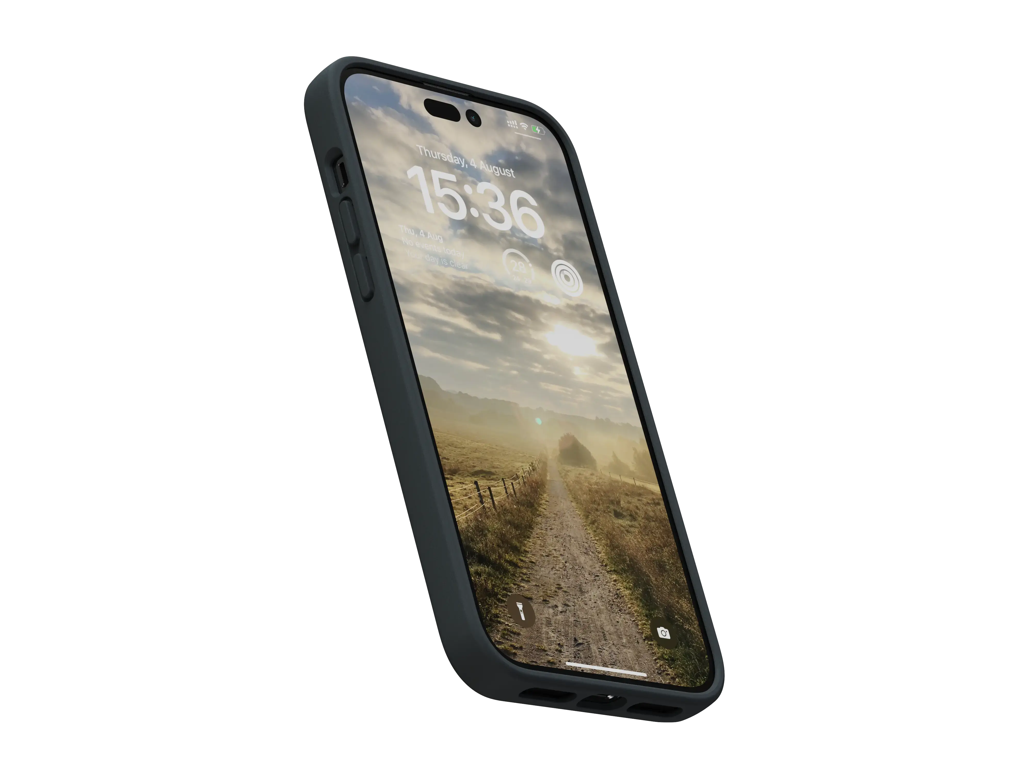 Чехол Njord Suede Comfort+ Case for iPhone 14 Pro Max - Black (NA44CM00)