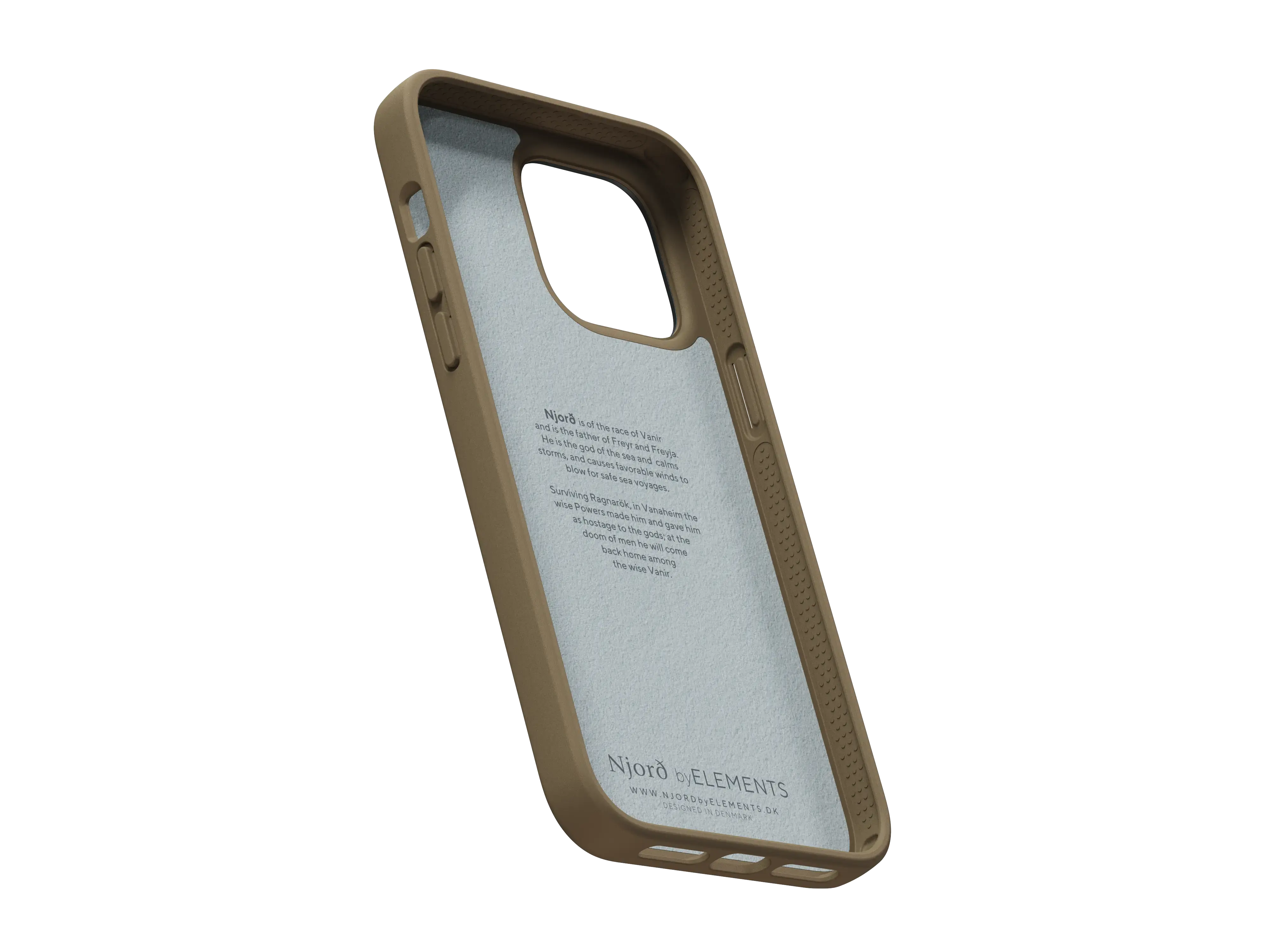 Чехол Njord Suede Comfort+ Case for iPhone 14 Pro Max - Camel (NA44CM04)