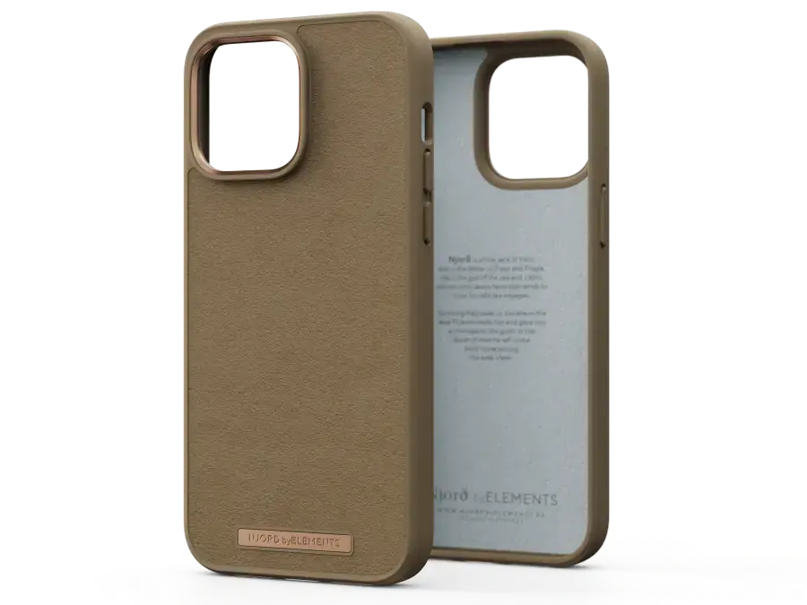 Чехол Njord Suede Comfort+ Case for iPhone 14 Pro Max - Camel (NA44CM04)