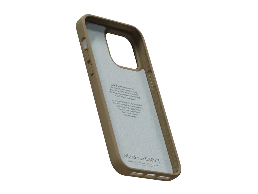 Чехол Njord Suede Comfort+ Case for iPhone 14 Pro Max - Camel (NA44CM04)