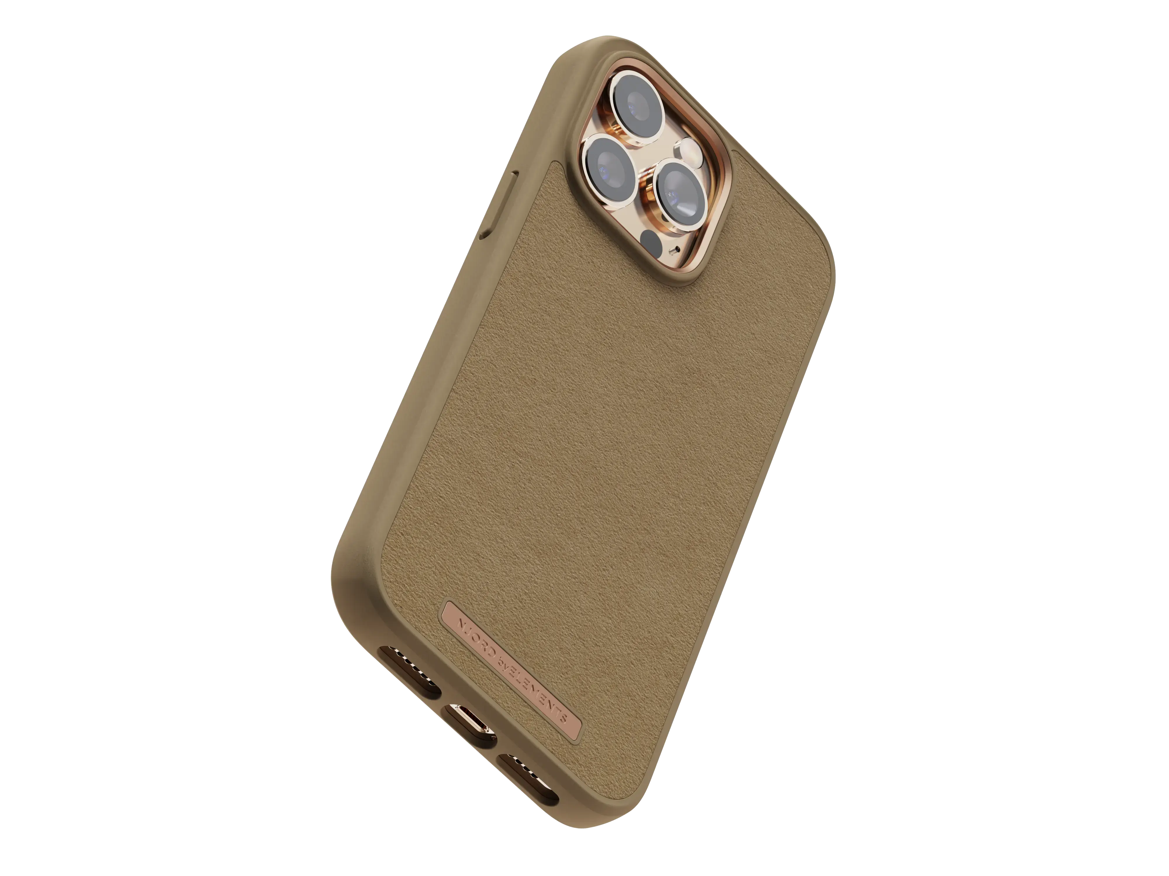 Чехол Njord Suede Comfort+ Case for iPhone 14 Pro Max - Camel (NA44CM04)