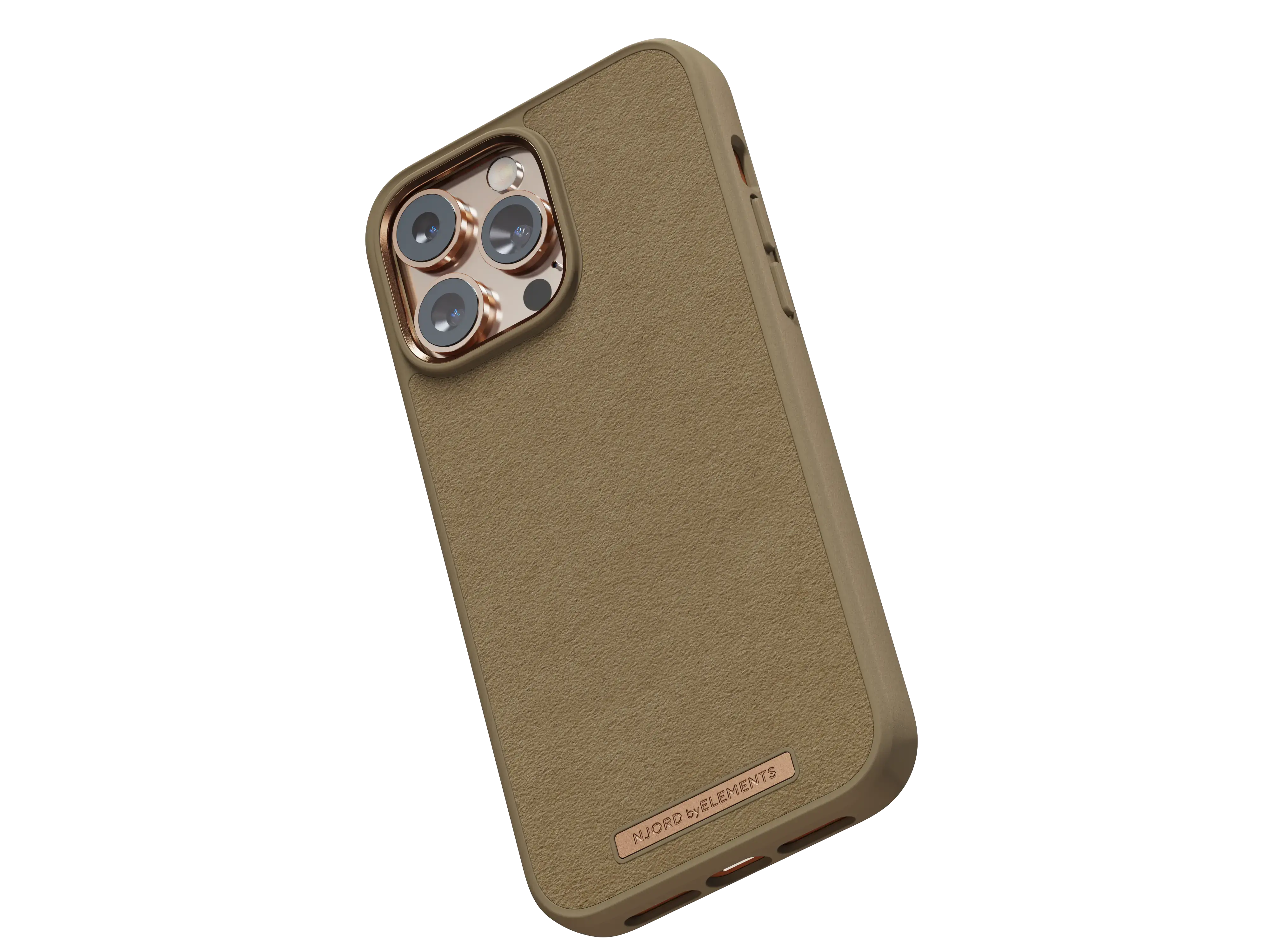 Чехол Njord Suede Comfort+ Case for iPhone 14 Pro Max - Camel (NA44CM04)
