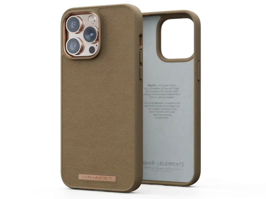 Чехол Njord Suede Comfort+ Case for iPhone 14 Pro Max - Camel (NA44CM04)