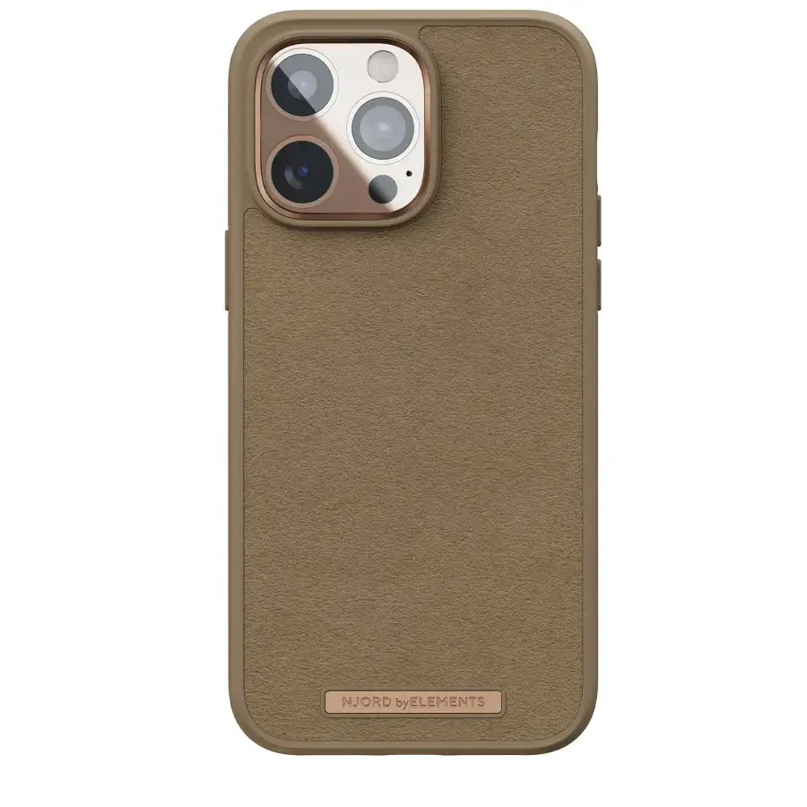 Чехол Njord Suede Comfort+ Case for iPhone 14 Pro Max - Camel (NA44CM04)