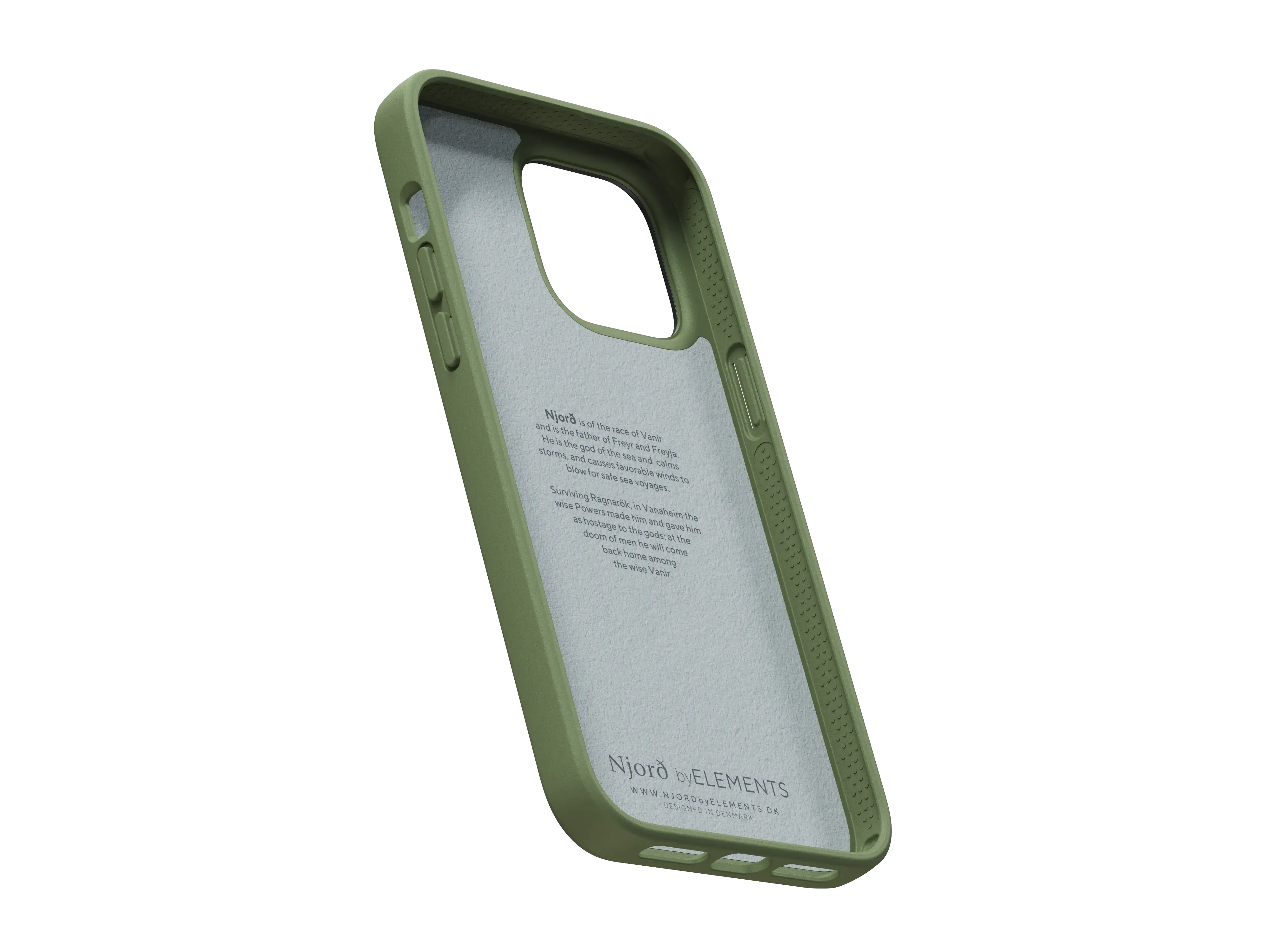 Чохол Njord Suede Comfort+ Case for iPhone 14 Pro Max - Olive (NA44CM06)