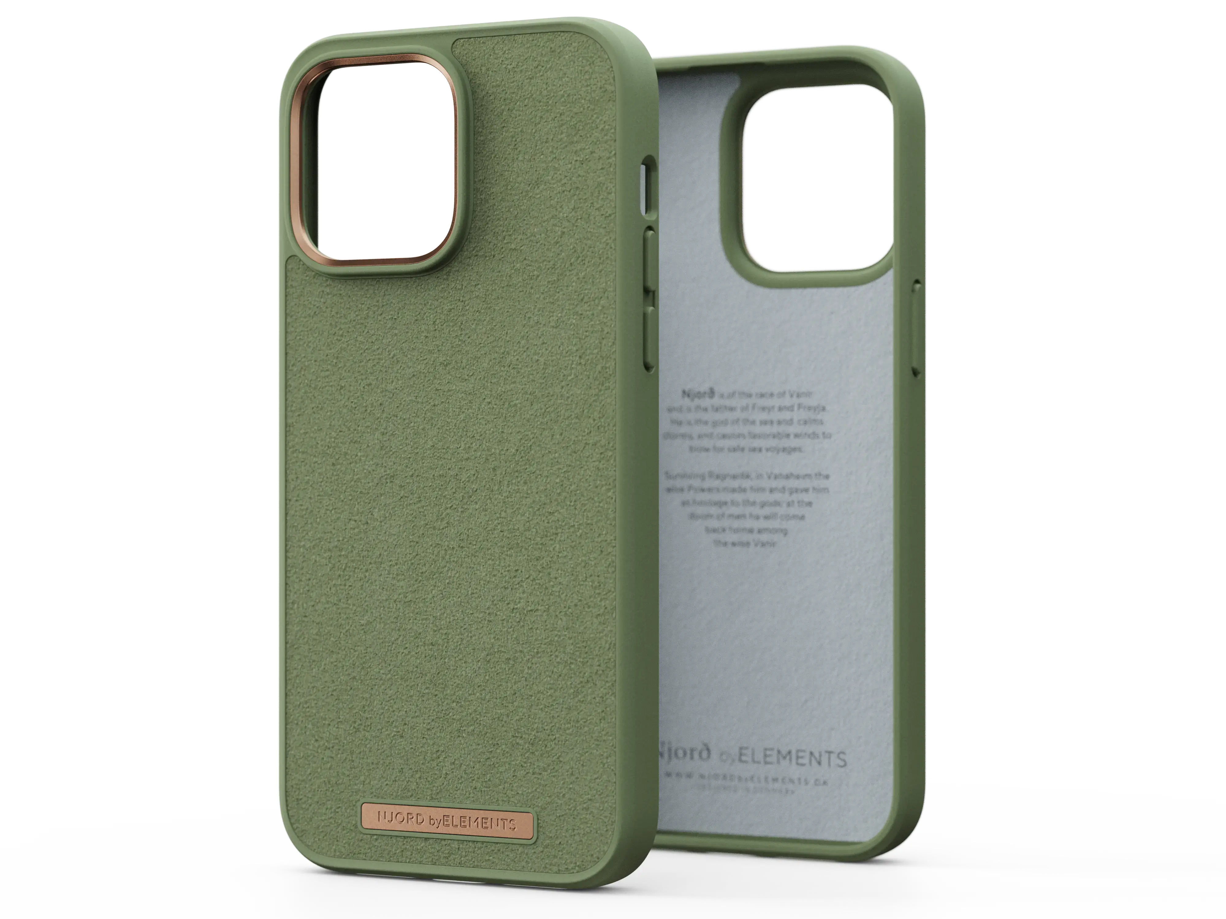 Чохол Njord Suede Comfort+ Case for iPhone 14 Pro Max - Olive (NA44CM06)