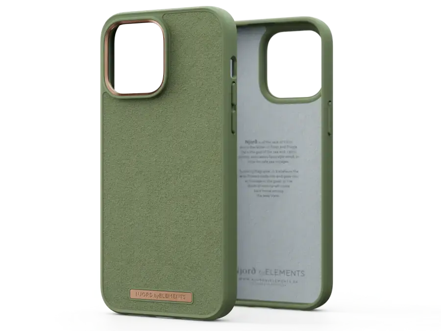 Чохол Njord Suede Comfort+ Case for iPhone 14 Pro Max - Olive (NA44CM06)