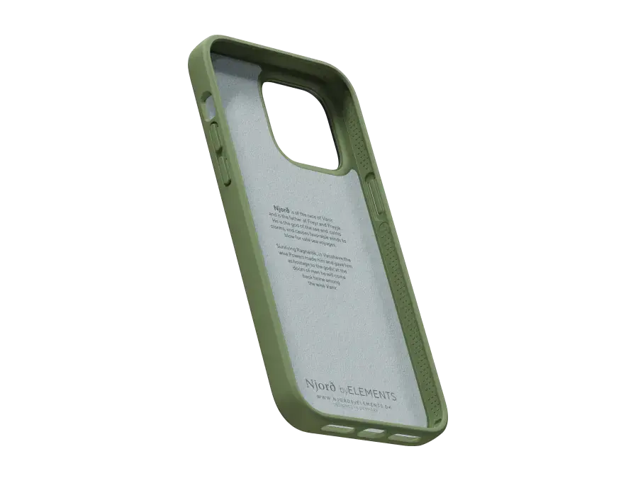 Чохол Njord Suede Comfort+ Case for iPhone 14 Pro Max - Olive (NA44CM06)