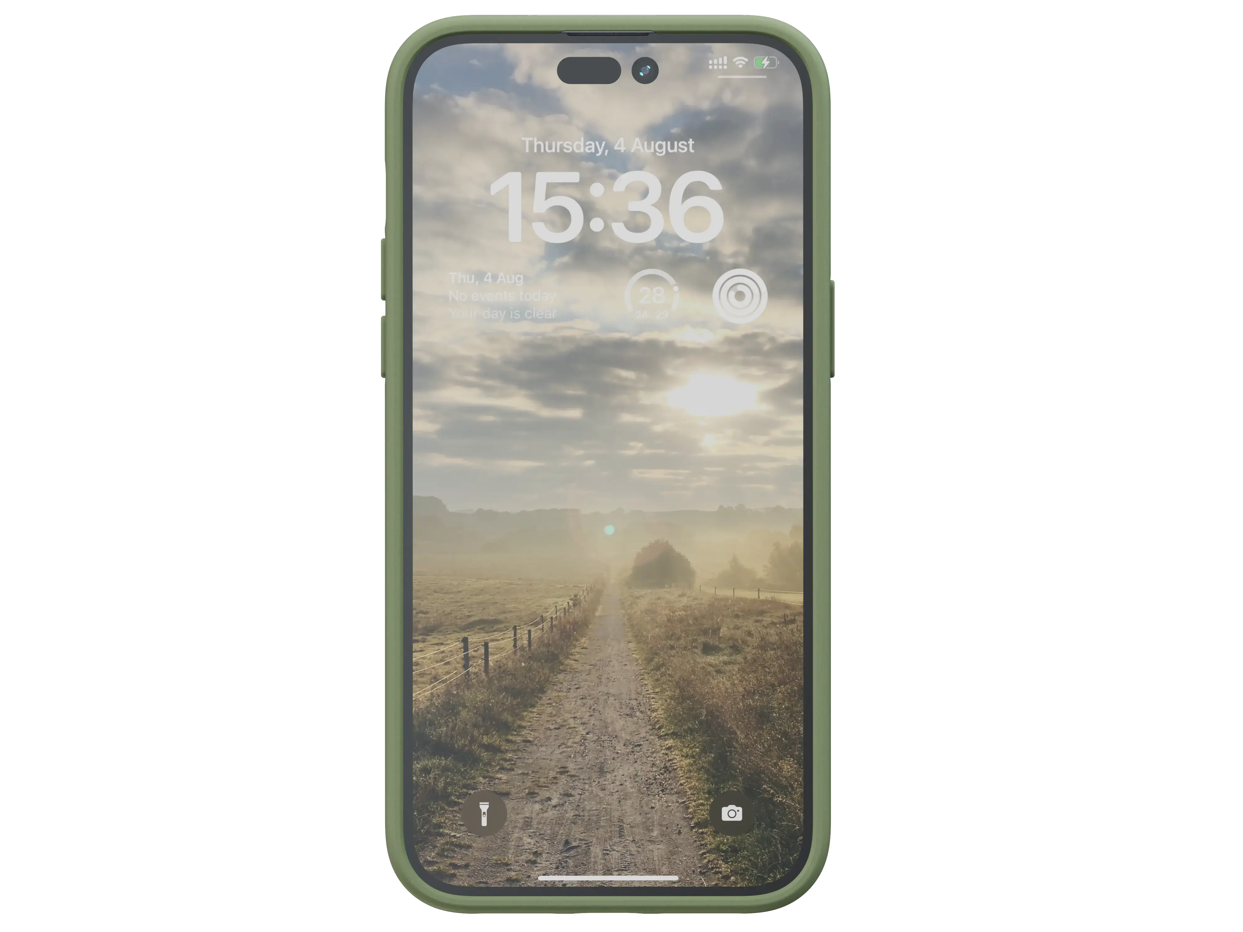 Чохол Njord Suede Comfort+ Case for iPhone 14 Pro Max - Olive (NA44CM06)