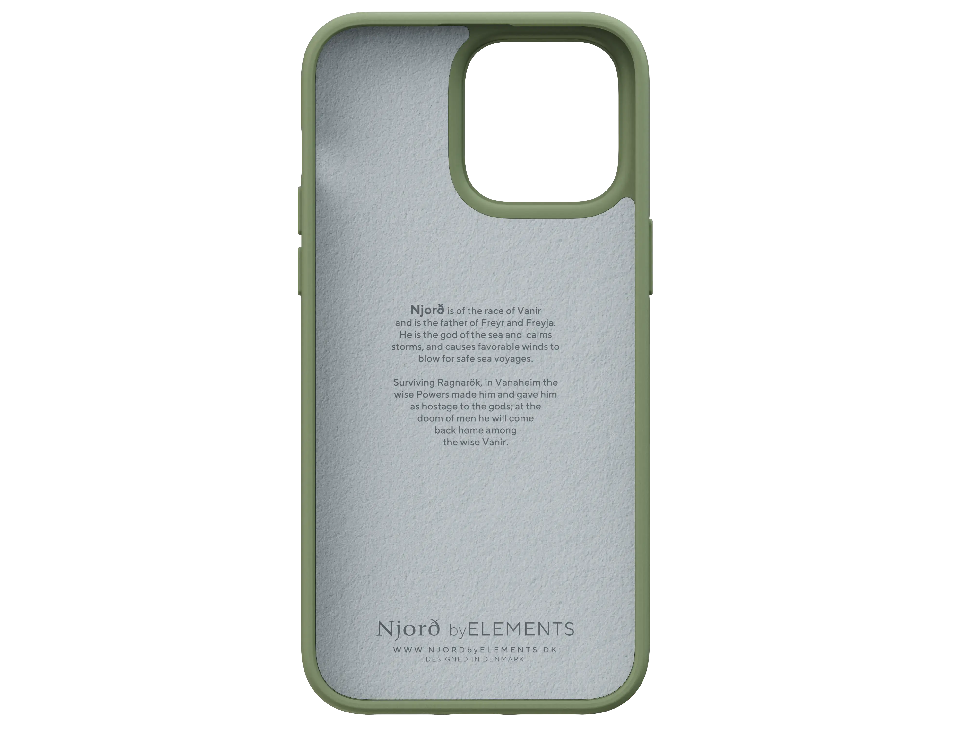 Чохол Njord Suede Comfort+ Case for iPhone 14 Pro Max - Olive (NA44CM06)
