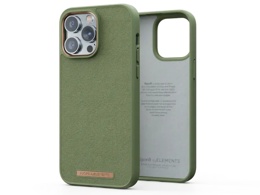 Чохол Njord Suede Comfort+ Case for iPhone 14 Pro Max - Olive (NA44CM06)