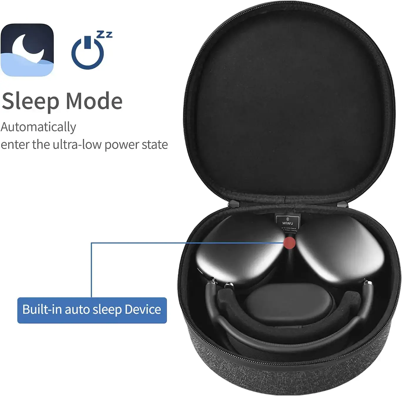 Чохол-сумка WIWU Smart Case for AirPods Max - Black