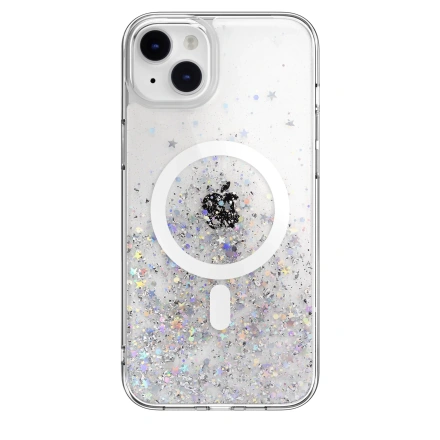 Чехол SwitchEasy Starfield M 3D Glitter Resin Case with MagSafe for iPhone 14 Plus - Transparent (SPH067021TR22)