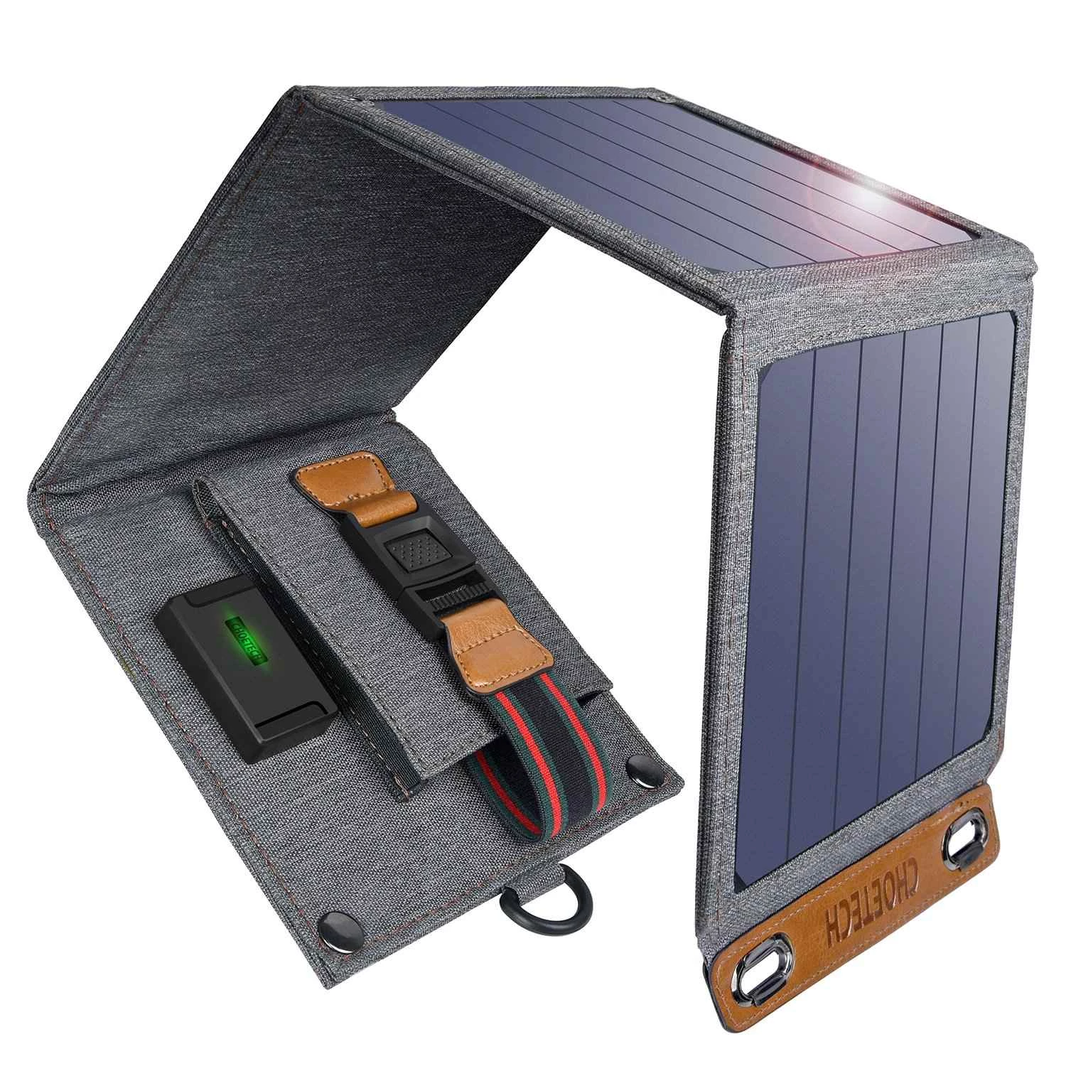 Зарядний пристрій на сонячній батареї Choetech 14W Portable Solar Charger Panel with USB (SC004)