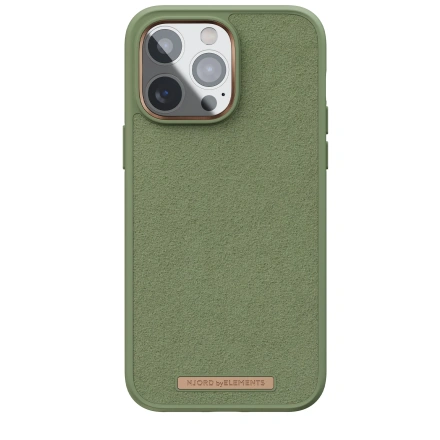 Чохол Njord Suede Comfort+ Case for iPhone 14 Pro Max - Olive (NA44CM06)