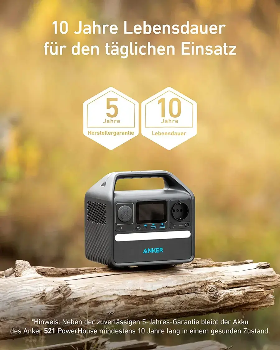 Портативна зарядна станція Anker 521 PowerHouse - 256Wh | 300W (A1720313)