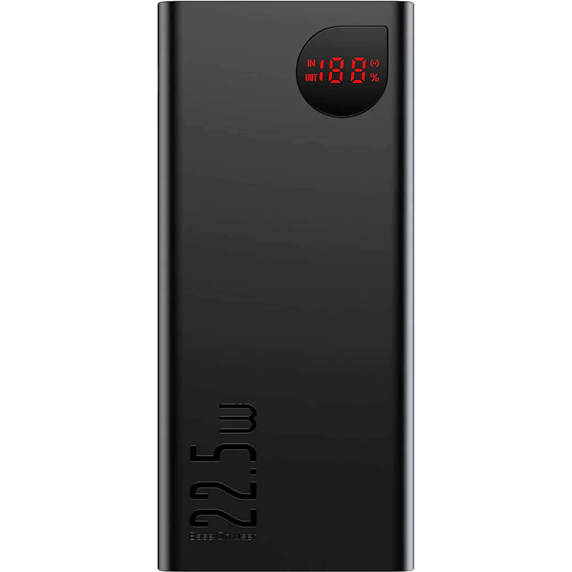 Зовнішній акумулятор Baseus Adaman Metal Digital Display Quick Charge Power Bank 40000mAh 22.5W Black (PPAD020001)