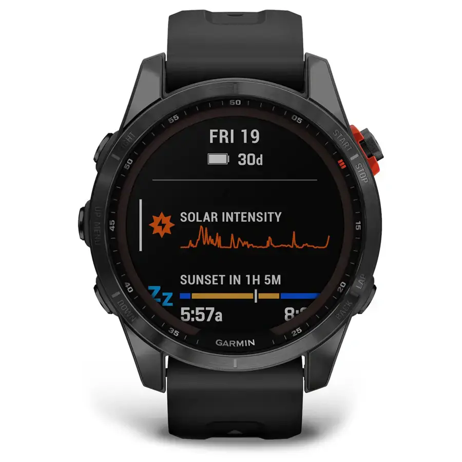 Смарт-годинник Garmin Fenix 7S Solar Slate Gray with Black Band (010-02539-12/13)