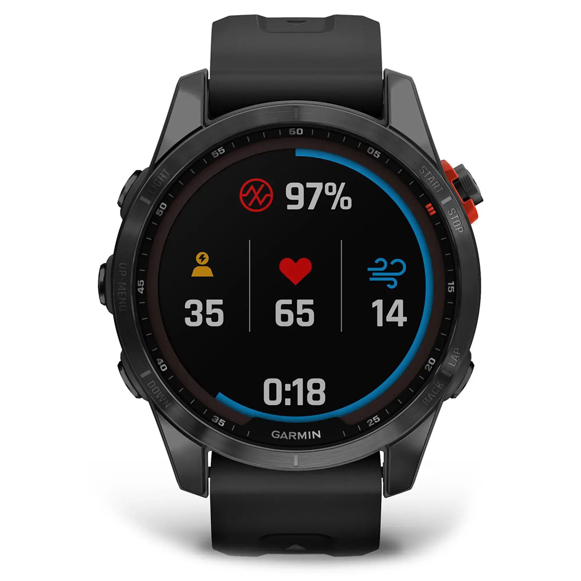Смарт-годинник Garmin Fenix 7S Solar Slate Gray with Black Band (010-02539-12/13)