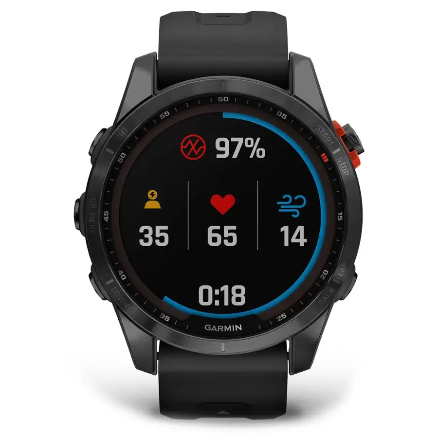 Смарт-годинник Garmin Fenix 7S Solar Slate Gray with Black Band (010-02539-12/13)
