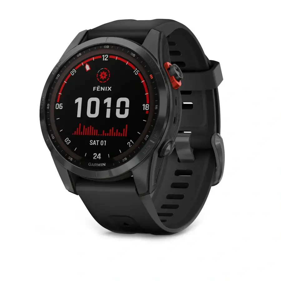 Смарт-годинник Garmin Fenix 7S Solar Slate Gray with Black Band (010-02539-12/13)