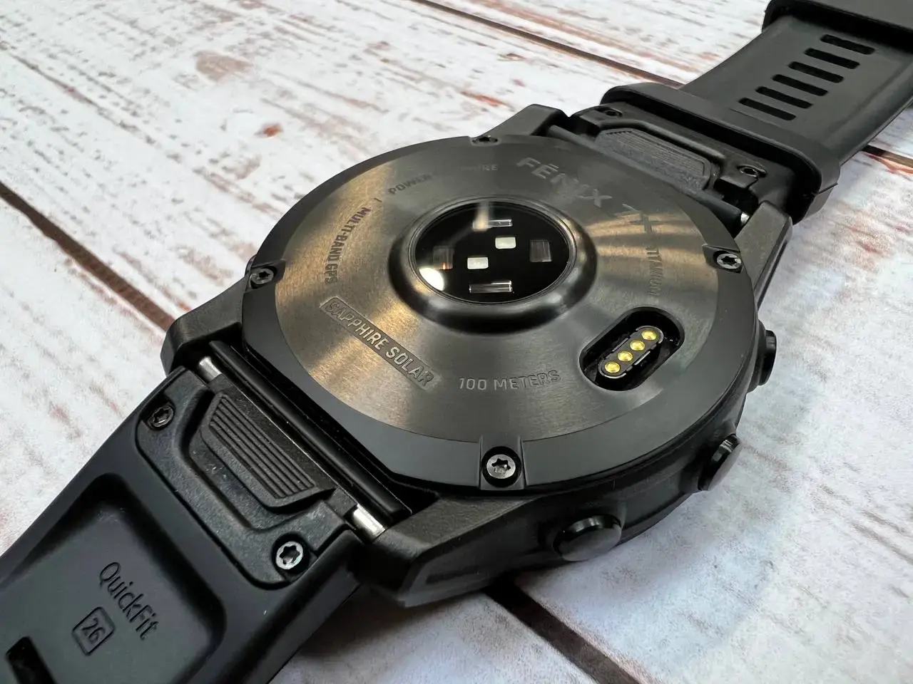 ⌚️USED Смарт-годинник Garmin Fenix 7X Sapphire Solar Black DLC Titanium with Black Band (010-02541-22/23), (Стан - 9.5/10 у використанні 1 місяць, Комплект - повний | гарантія - 1 міс.)