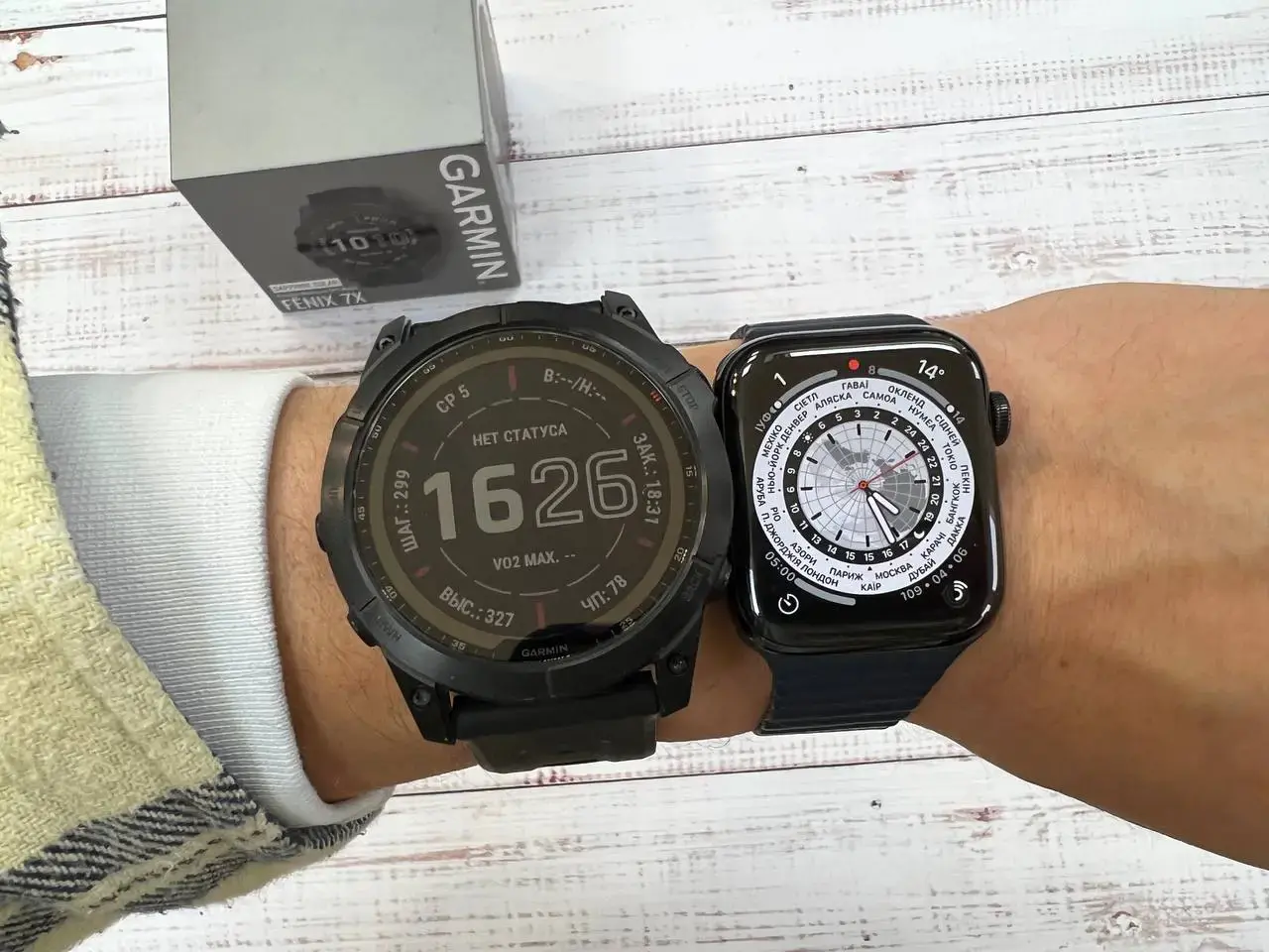 ⌚️USED Смарт-годинник Garmin Fenix 7X Sapphire Solar Black DLC Titanium with Black Band (010-02541-22/23), (Стан - 9.5/10 у використанні 1 місяць, Комплект - повний | гарантія - 1 міс.)