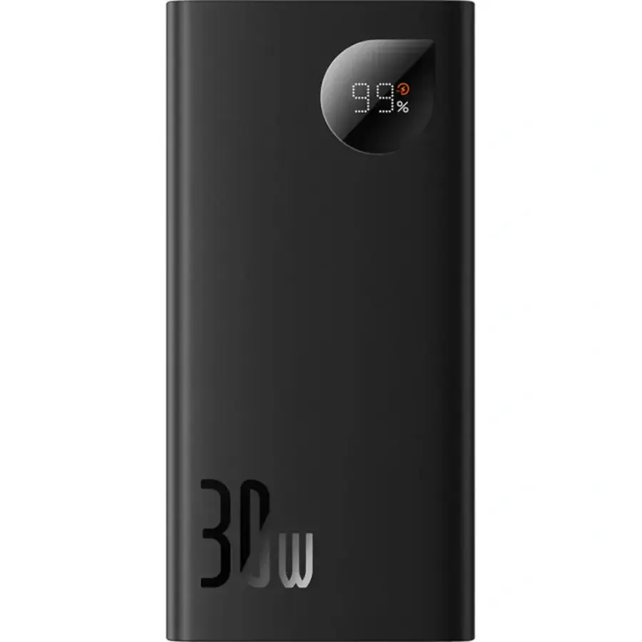Зовнішній акумулятор Baseus Adaman Metal Digital Display 10000mAh 30W Black (PPAD040001)