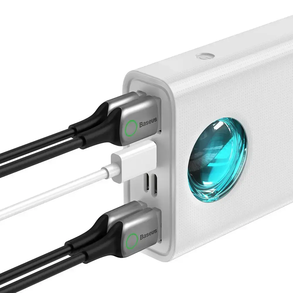 Зовнішній акумулятор Baseus Amblight Digital Display Quick Charge 65W 30000mAh White (PPLG-A02)