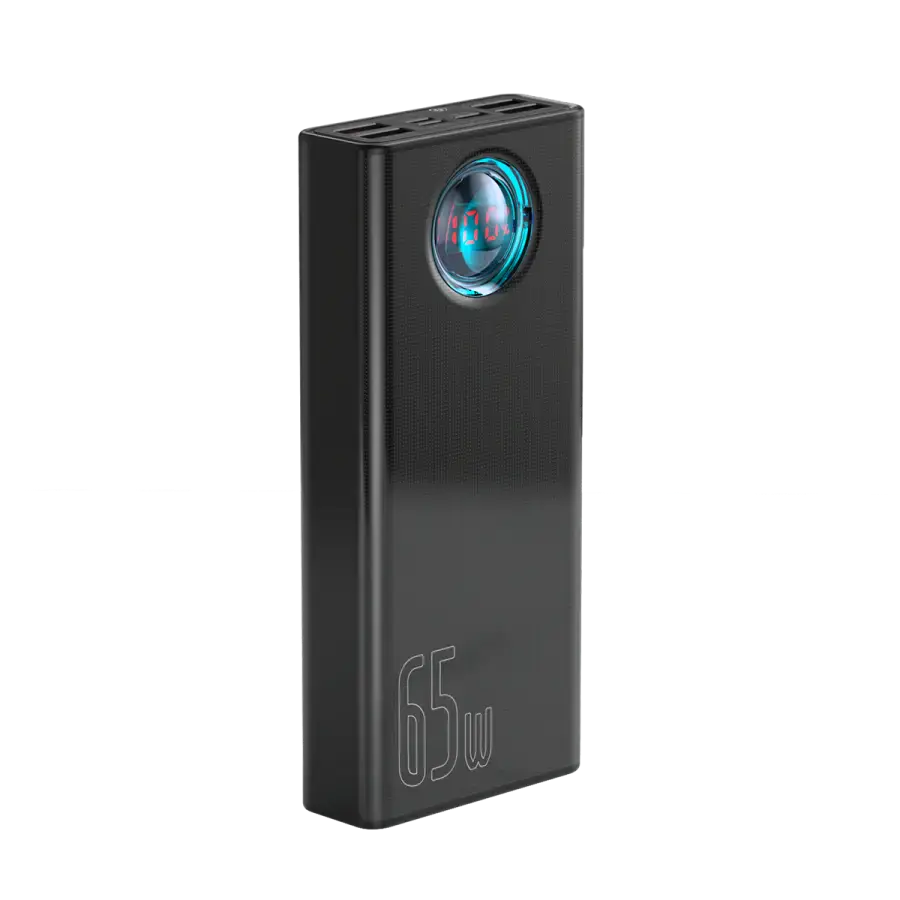 Зовнішній акумулятор Baseus Amblight Digital Display Quick Charge Power Bank 30000mAh 65W Black (PPLG-A01)